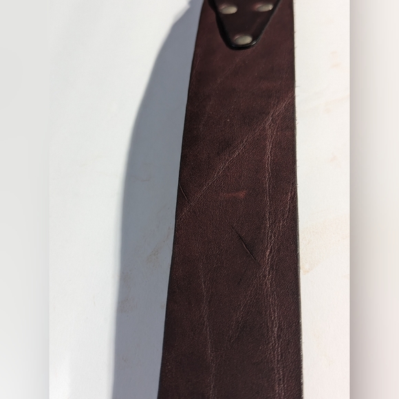 Salvatori Saddle Leather Brown Belt, Size 30 - Picture 8 of 12